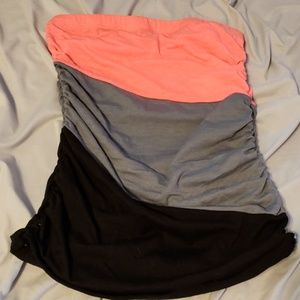 Multi colored tube top